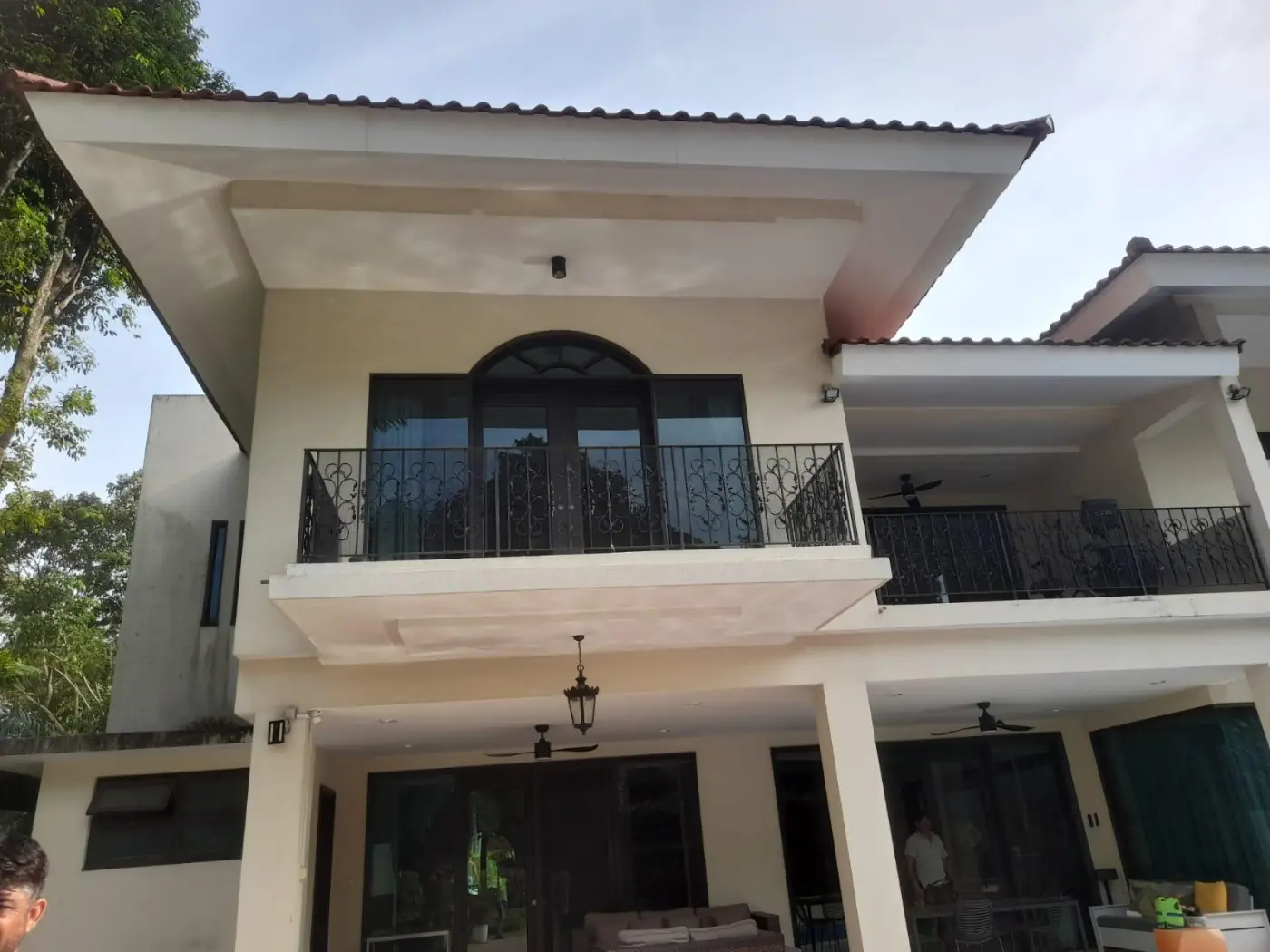 Full bungalow elevation at Ewart Park second unit with the completed waterproofed roofline boards visible under the tiled eave