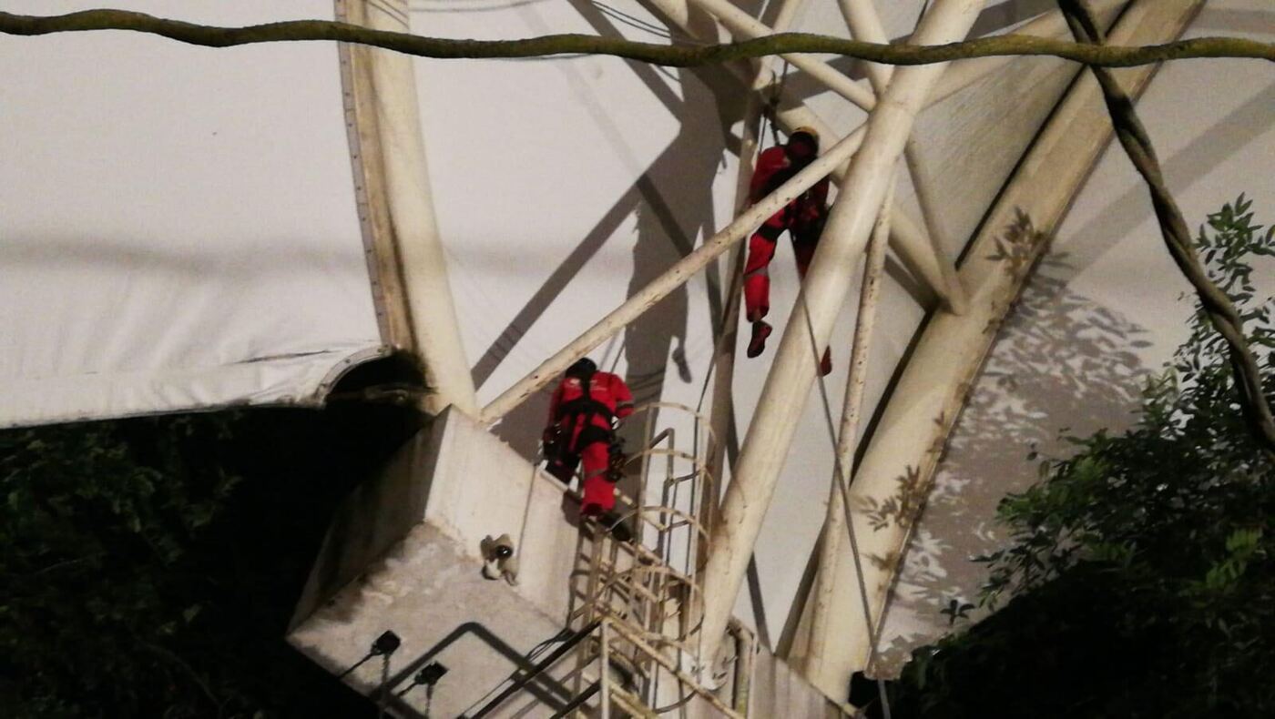 Worker harness inspection and risk management checks before work at height in Singapore